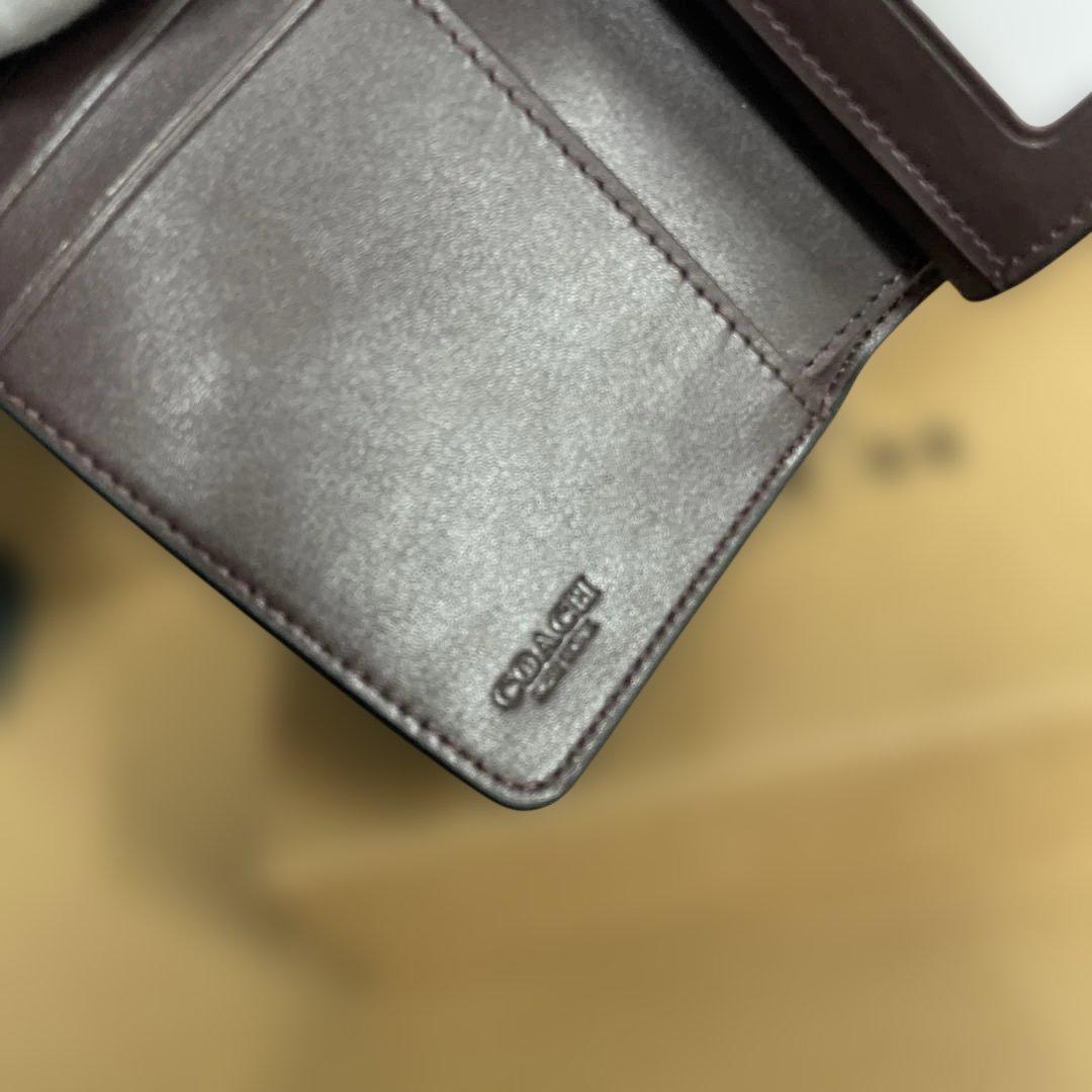 COACH ブラック 二つ折り財布 CW530