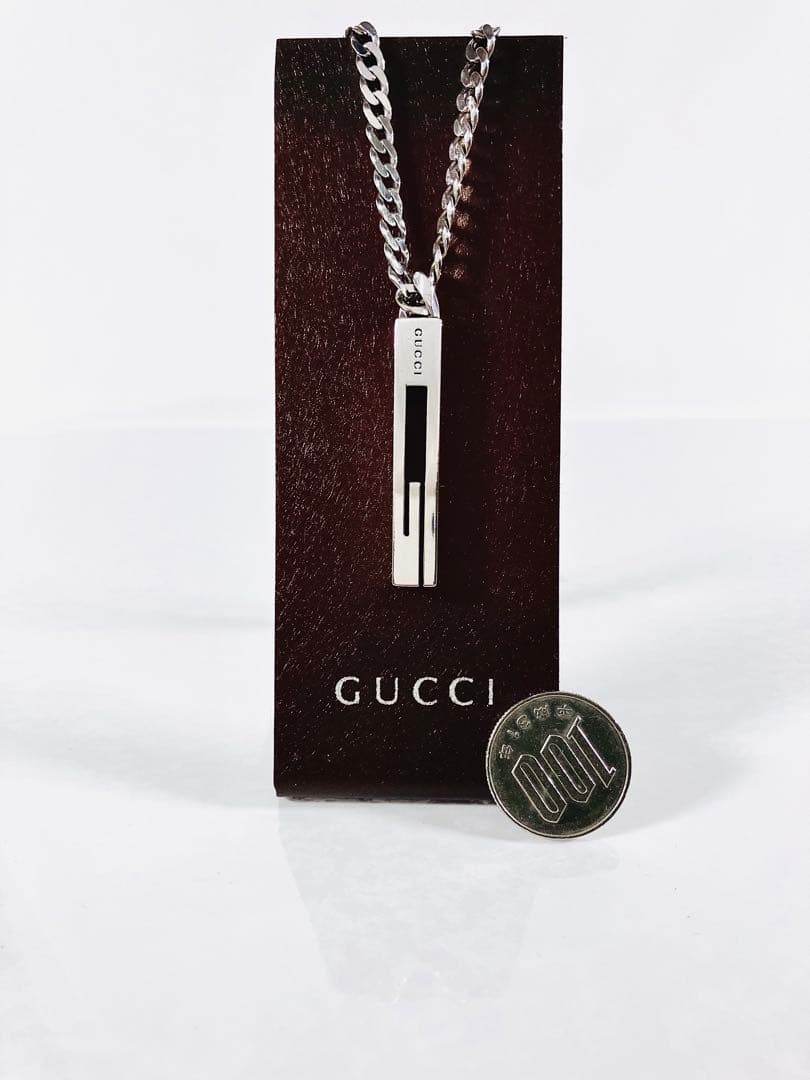 【超美品】GUCCI ラージサイズ カットアウトG ネックレス シルバー925