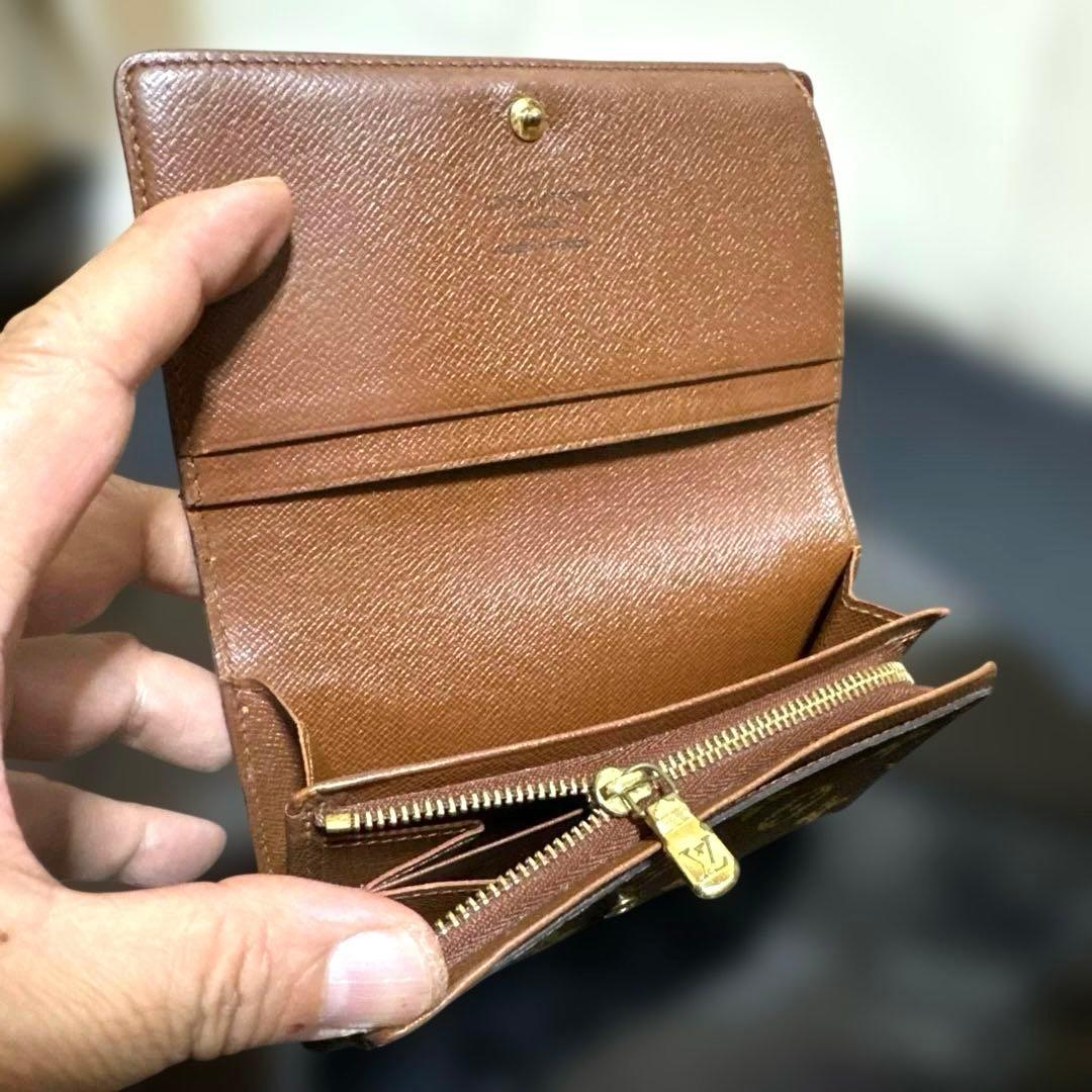 ⑤☆優良品☆ モノグラム♪Ｌ字型ファスナー財布