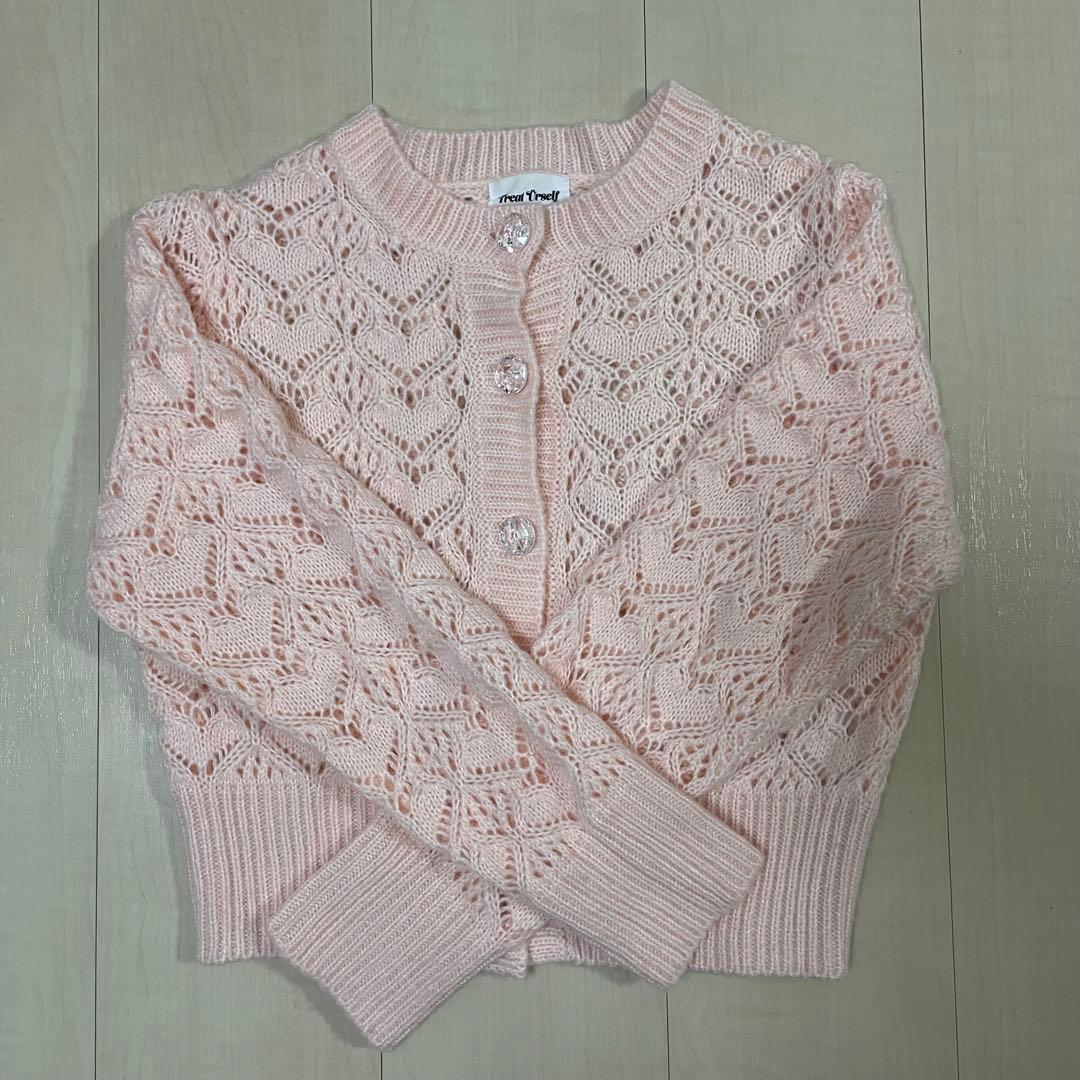 Treat ürself Heart melt cardigan pink