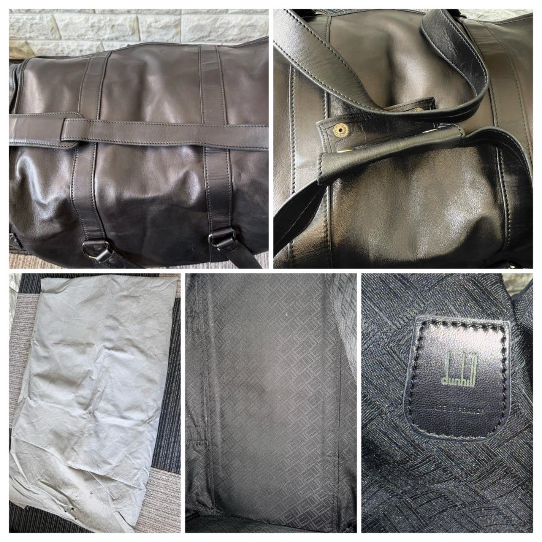 Dunhill　ダンヒル　レザー　2way　ボストンバック　ブラック