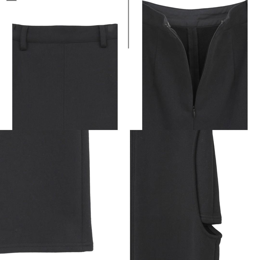 CLANE 26SS CIRCLE CUT SWEAT SKIRT ブラック 2