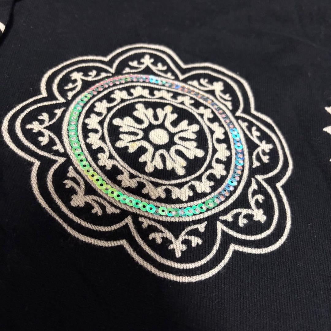 タグ付✨未使用 Desigual 花柄カーディガン ブラック スパンコール ラメ