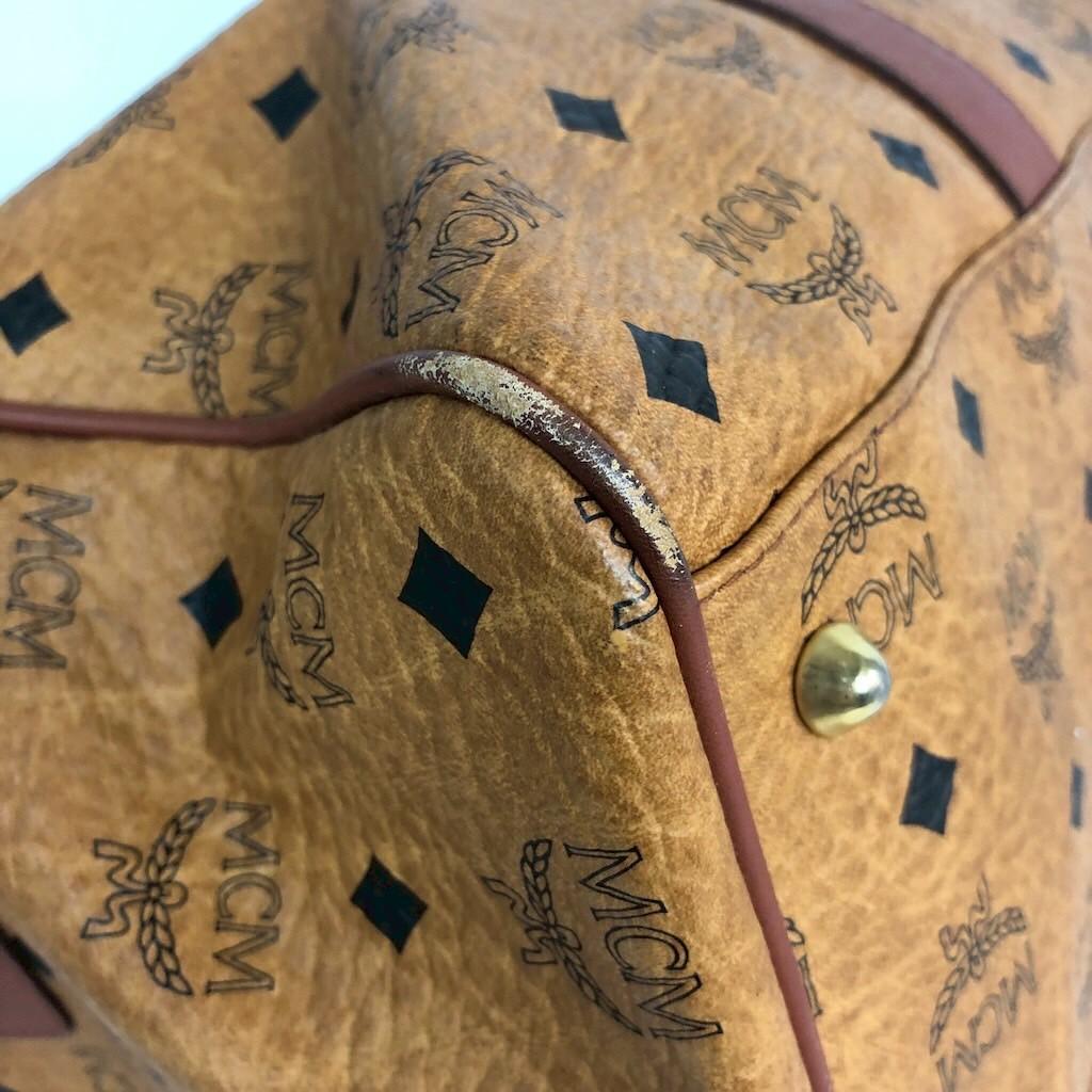 MCM エムシーエム ハンドバッグ ボストンバッグ ヴィセトス レザー ブラウン