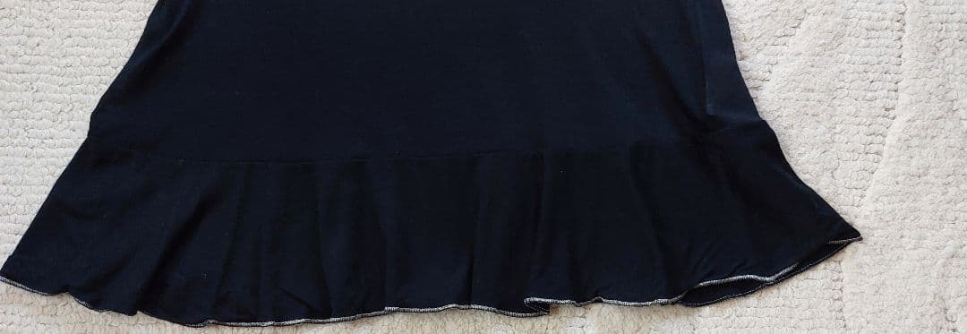 CHANEL　シャネル　スポーツライン　Tシャツ　黒　裾フリル　Size42