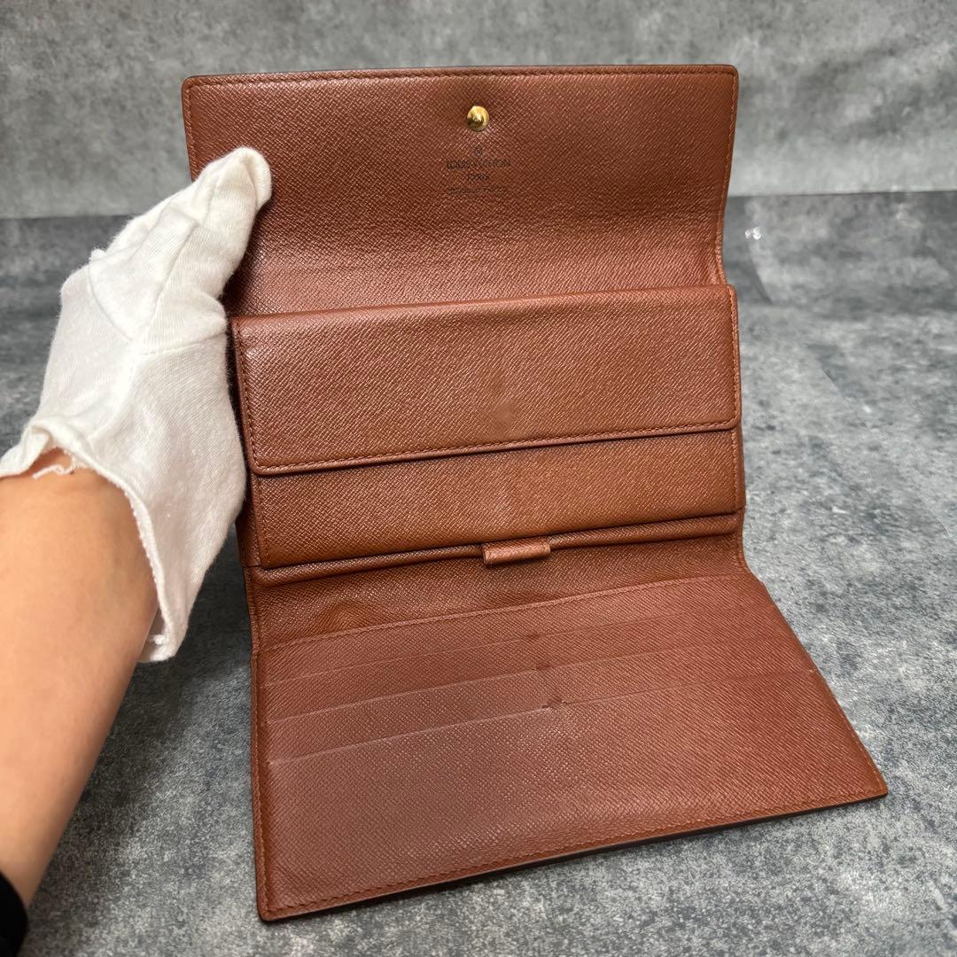 【極美品】ルイヴィトン　インターナショナル　三つ折り財布　長財布　wallet