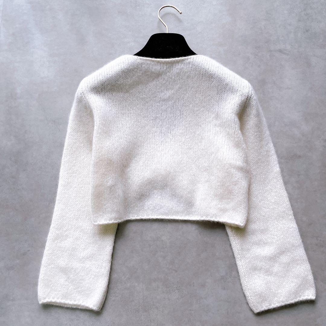 極美品✨フォクシー ニットカーディガン ラパン ボレロ カシミヤシルク 38