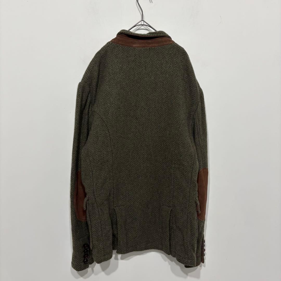 RRL顔負け Ralph 美品 ツイードウール テーラード ジャケット カーキ