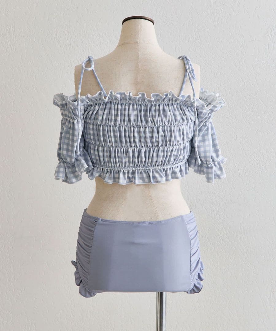 OLIVE des OLIVE SWIM WEAR 2022 サックス チェック