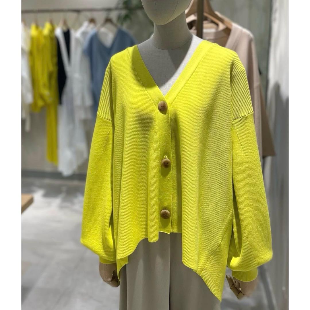 LE PHIL ルフィル 2022 フォルムカーディガン yellow