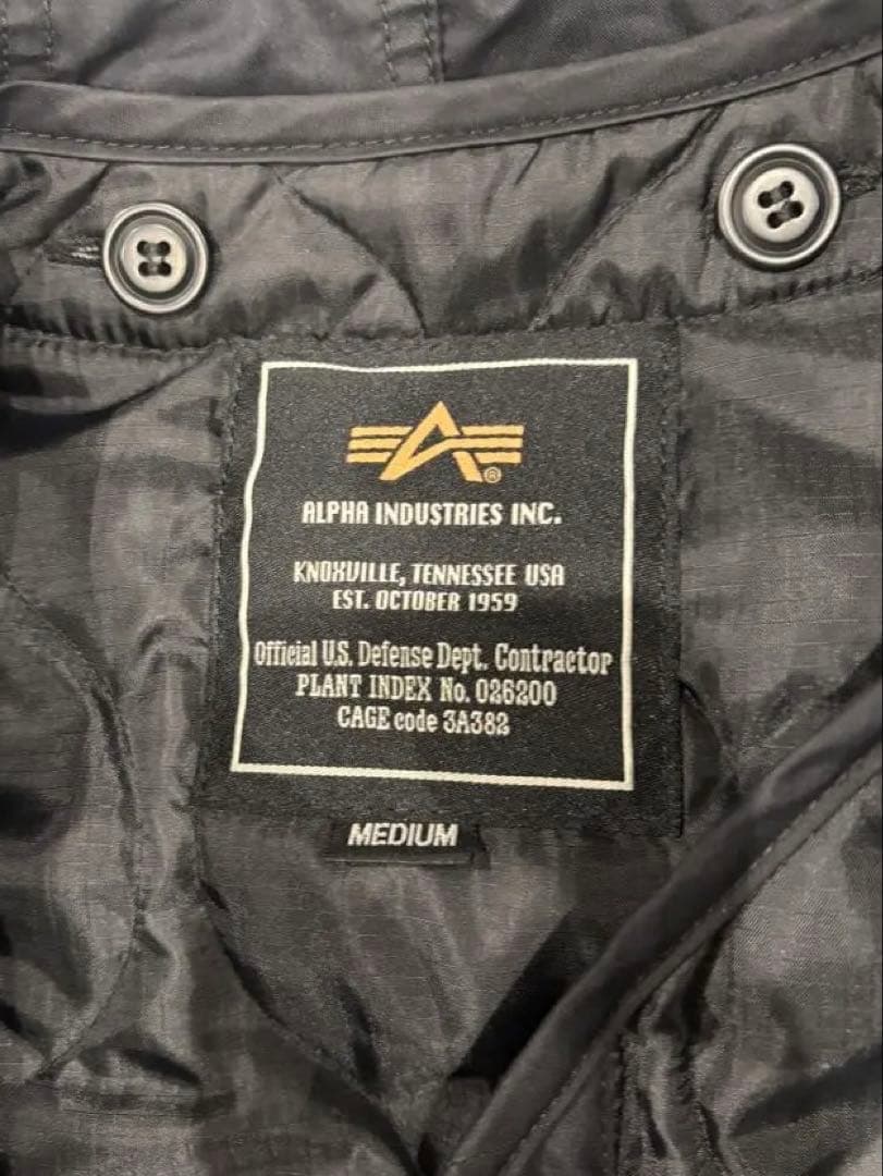 Alpha Industries ブラック モッズコート M