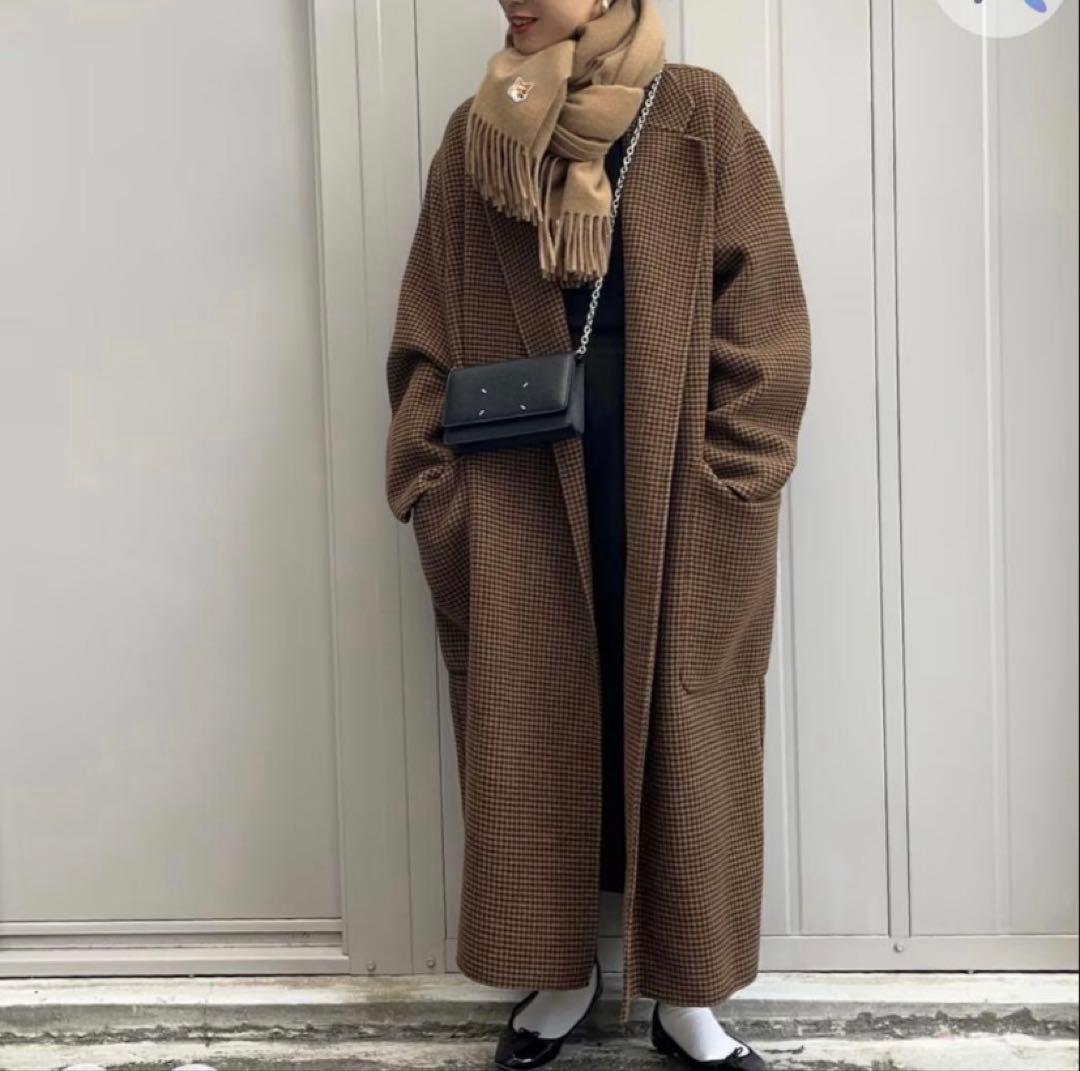 ❤️美品❤️お値下げしました❤️TODAYFUL オーバーチェックコート　38サイズ