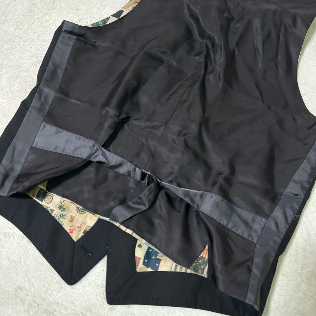 ✨Paul Smith ポールスミス ジレ ベスト L ブラック　 裏地　総柄