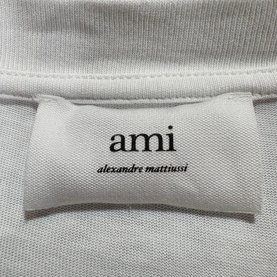 AMI PARIS アミパリス ハートロゴ刺繍 半袖 Tシャツ ホワイト