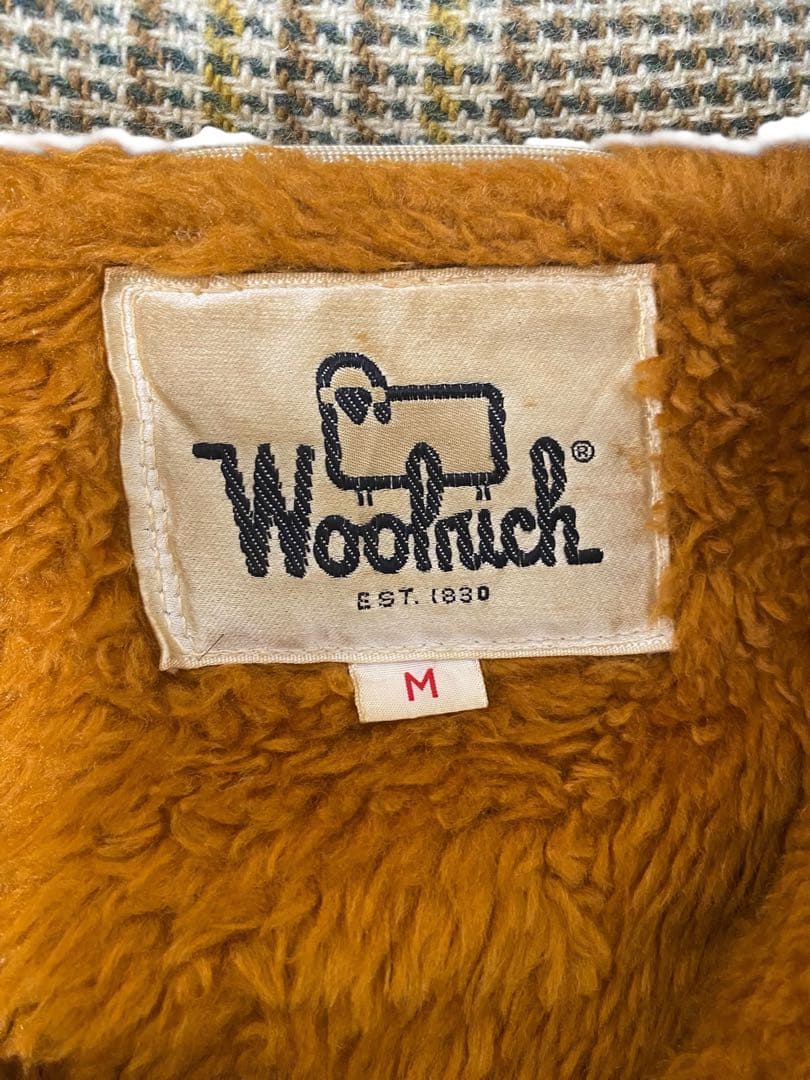 Woolrich ウールリッチ チェック ボアジャケット M USA古着
