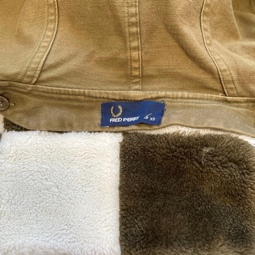 FRED PERRY カーキ インナー ロゴ ファー 3way モッズコート