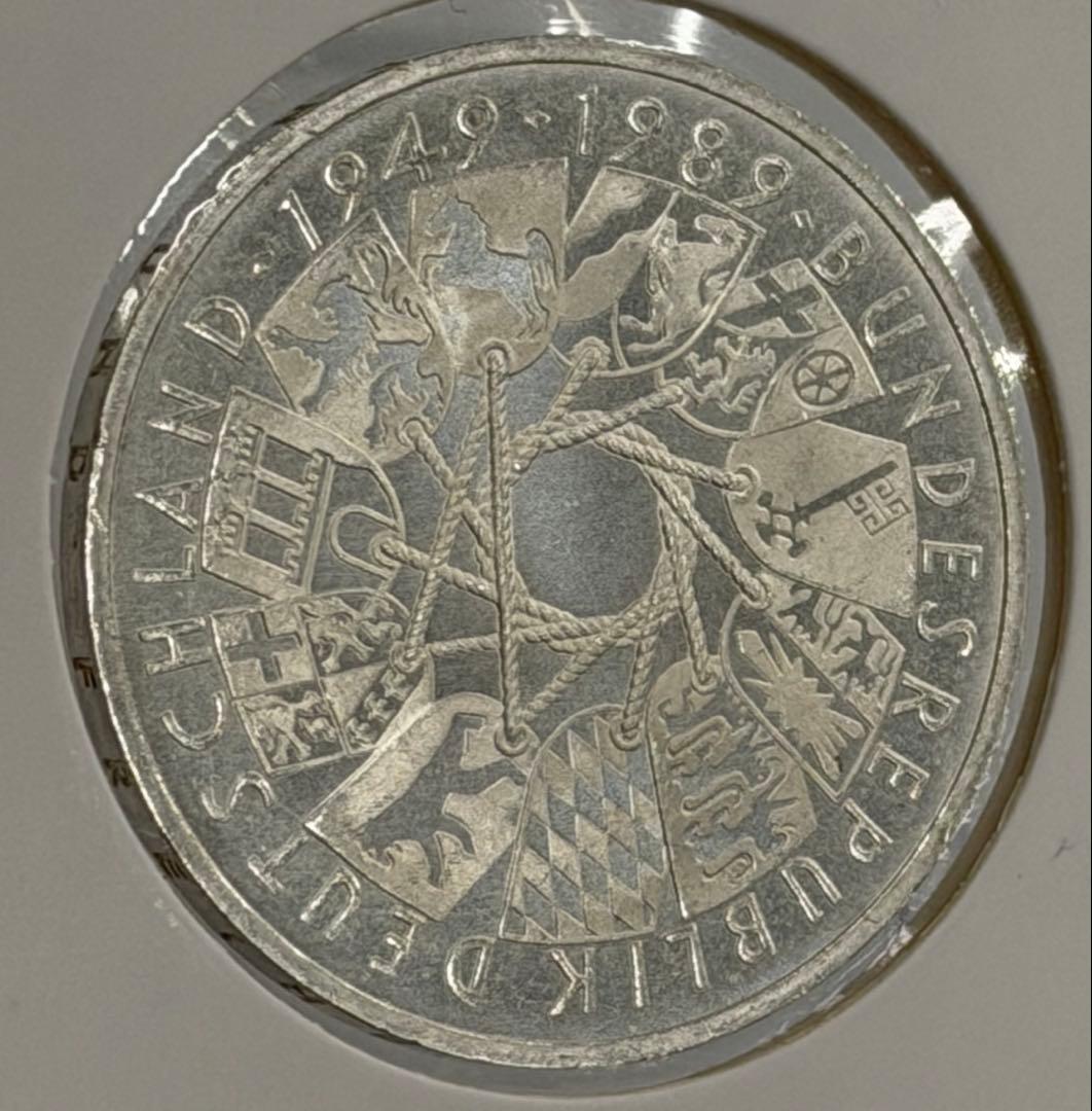1989年ドイツ連邦共和国建国40周年10マルク記念銀貨 ハイグレード