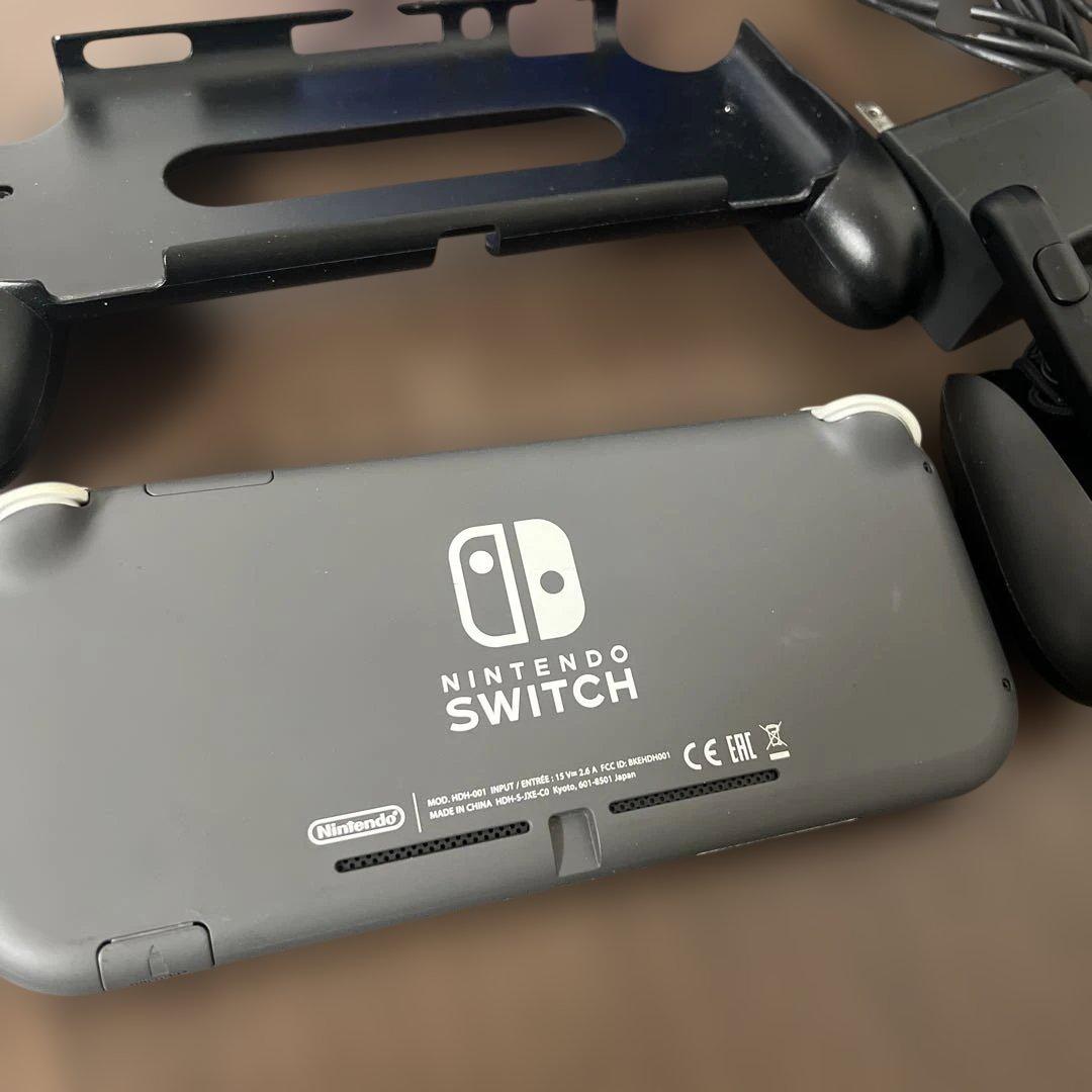 Nintendo Switch Lite グレー　グリップ　充電器付き