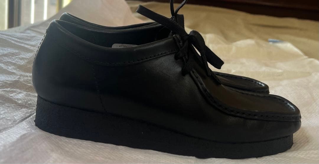 クラークス Clarks ワラビー ブラックレザー UK6.5 24.5センチ