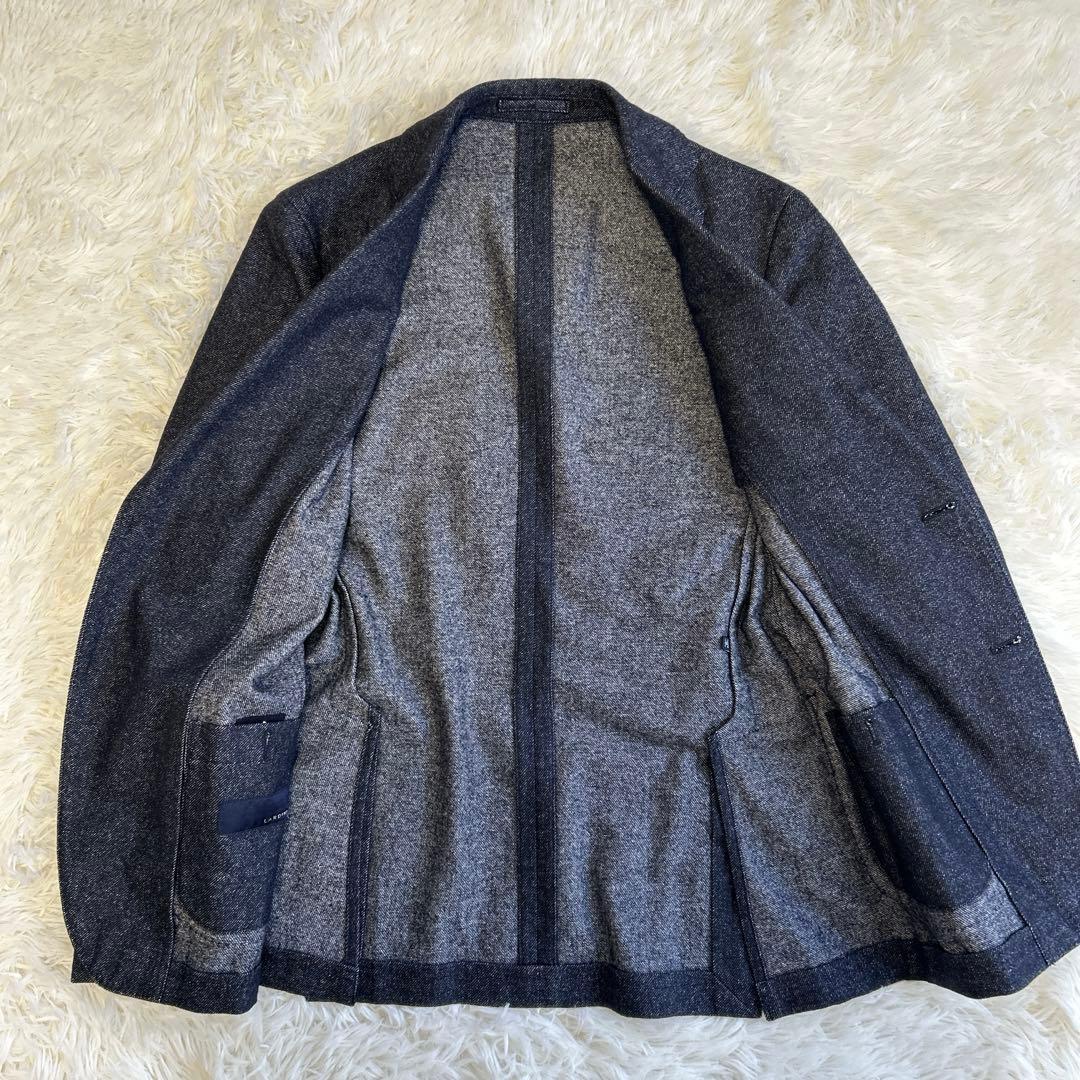 美品✨ラルディーニ カシミヤ デニム調 ブートニエール ジャケット M相当