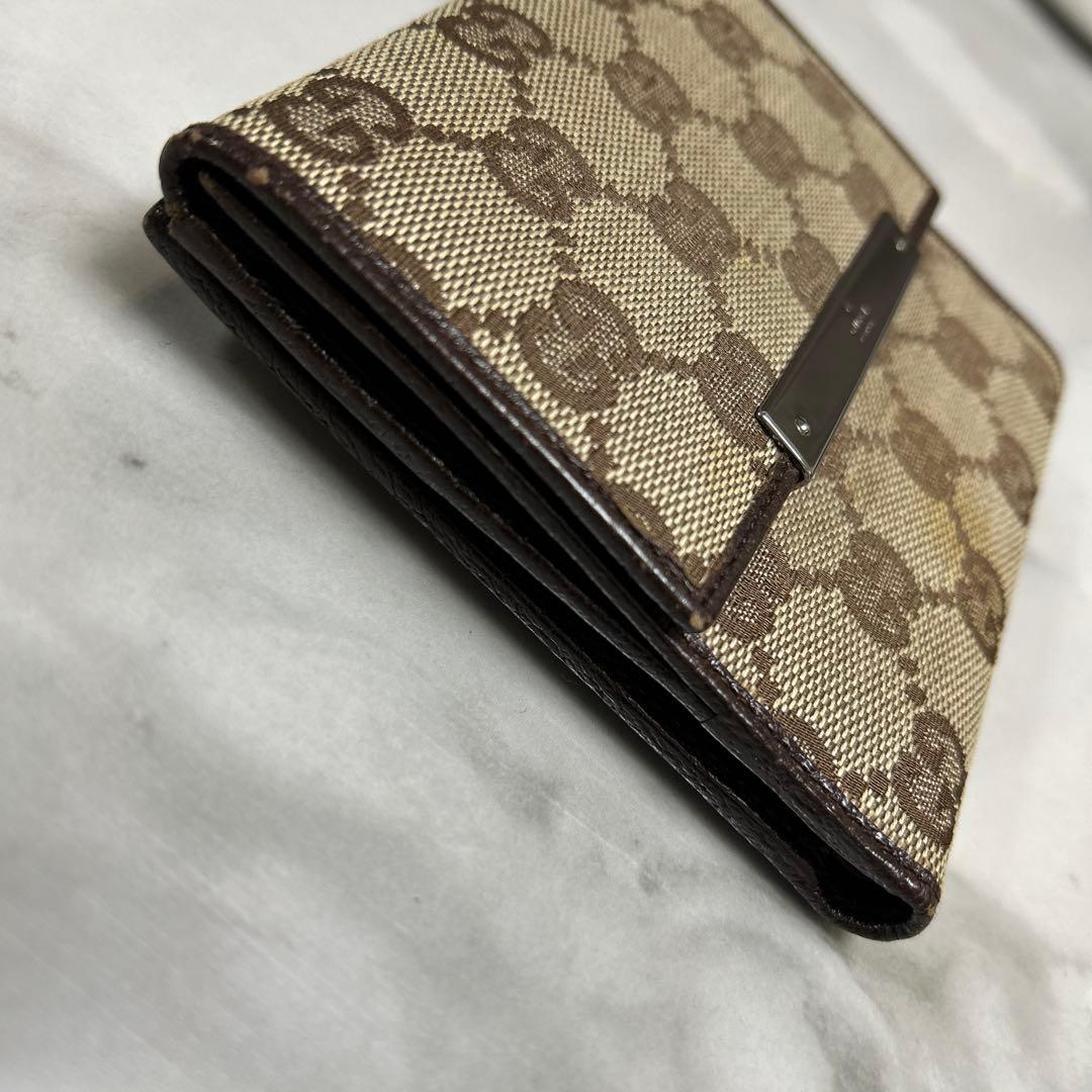 GUCCIグッチ GGキャンバス二つ折り財布