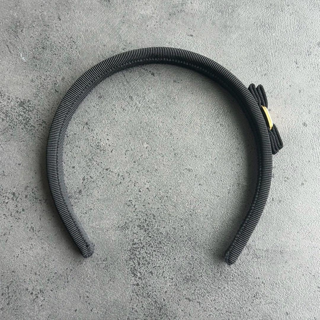 Salvatore Ferragamo ヴァラリボン　カチューシャ　ゴールド金具