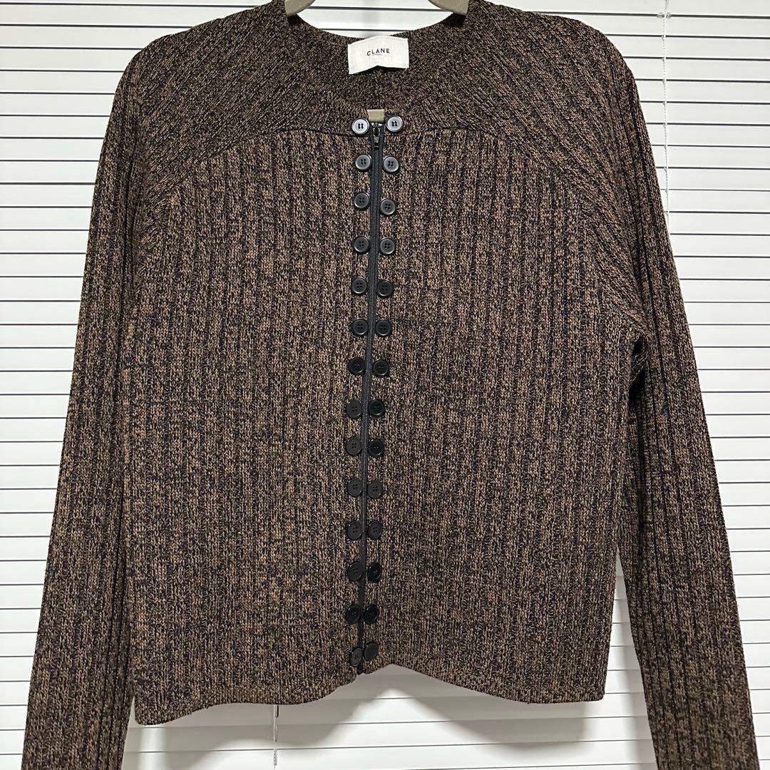 【完売品・希少】CLANE LINE UP BUTTON KNIT TOPS