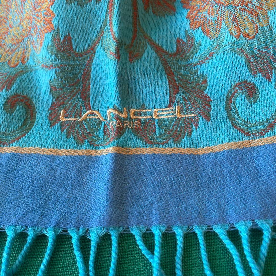 L ANCE L シルクwool ストール　横68縦120㎝　房約6㎝