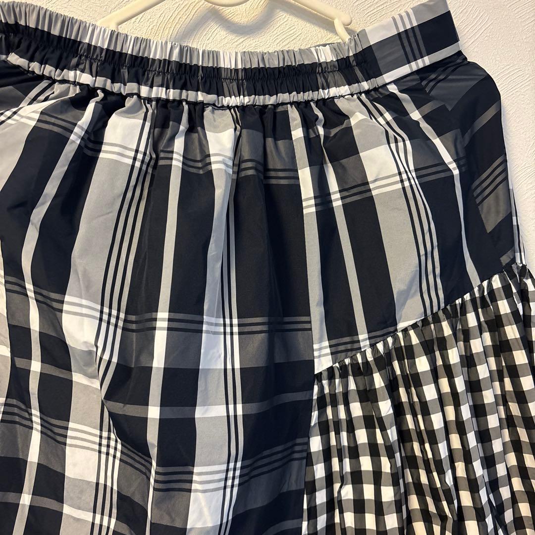 Freada フリーダ パッチワーク フリルスカート チェック ロング 完売