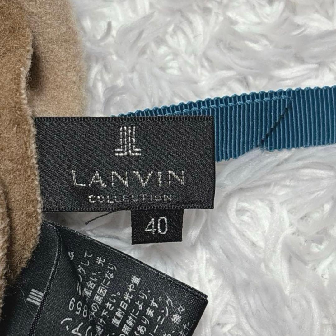【LANVIN Collection】ニットワンピース ドッキング 異素材 40