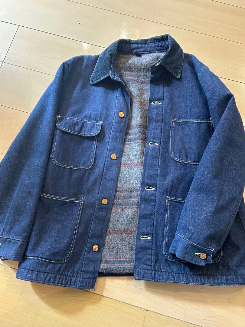 ラングラー Wrangler デニム カバーオール ヴィンテージ 42L相当