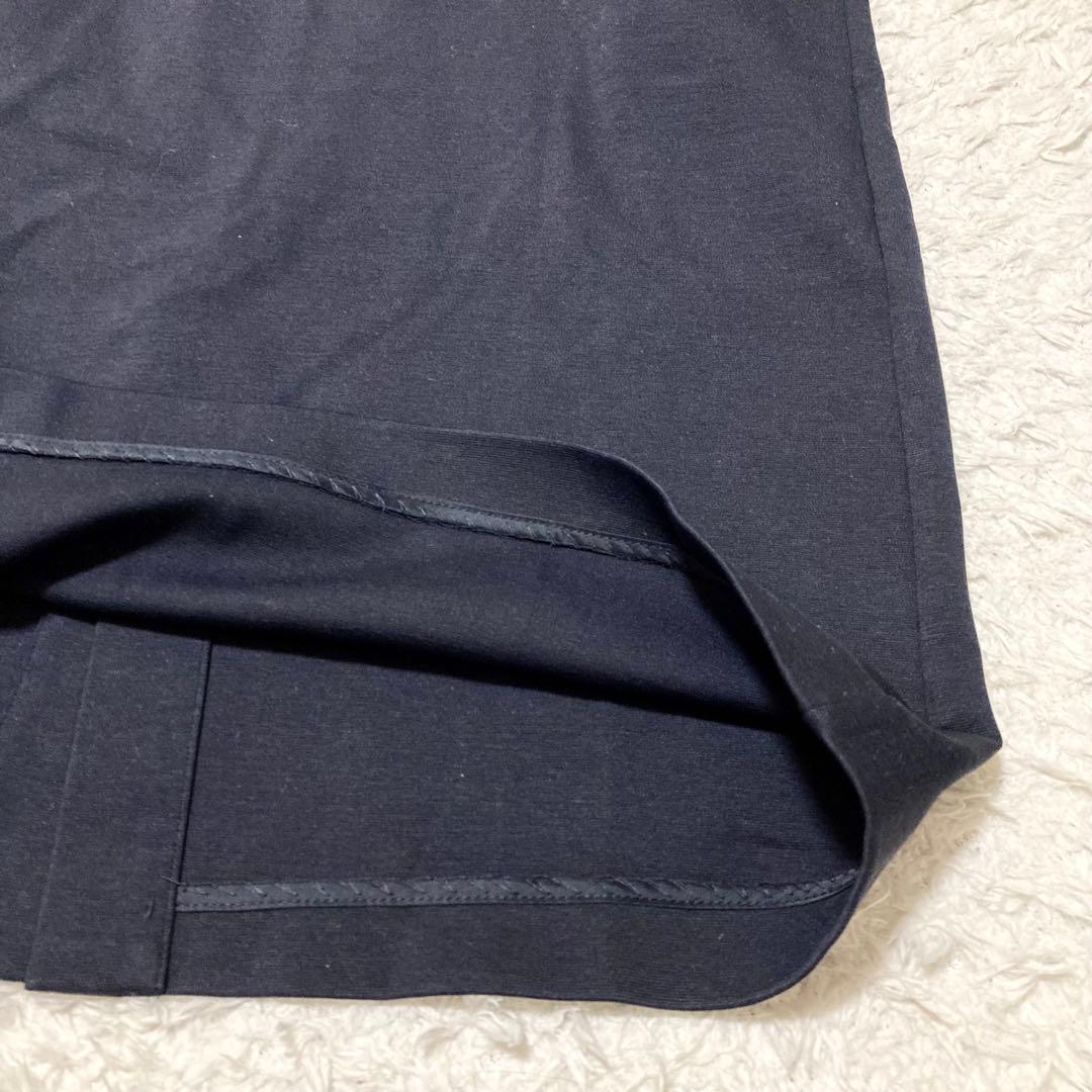 Ballsey ニットコンビポンチ クルーネックワンピース 36 ネイビー