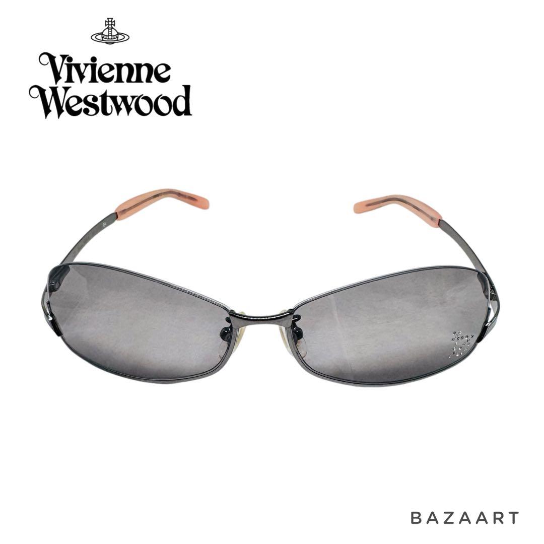 Vivienne Westwood サングラス オーブ ラインストーン ピンク