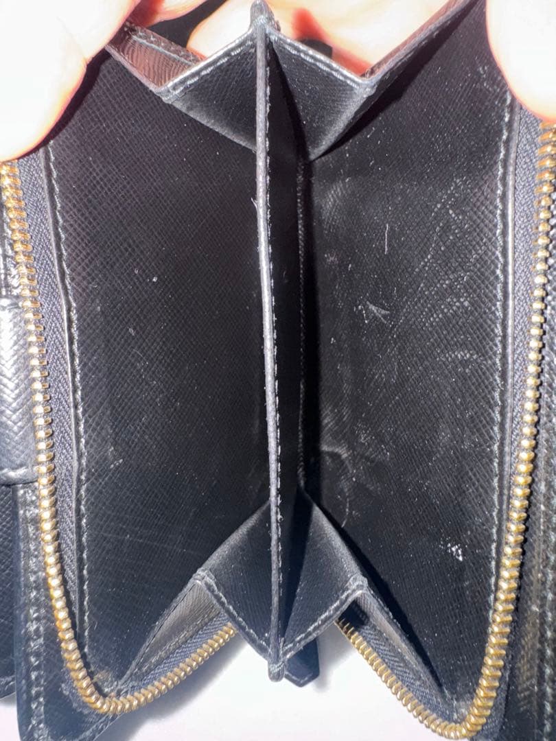 【中古】PRADA プラダ 二つ折り財布 1ML225 NERO
