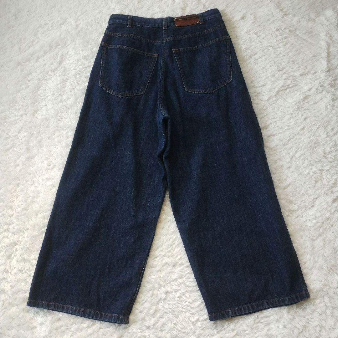 美品　ドリスヴァンノッテン　バギー　ワイドデニムパンツ　34　インディゴブルー