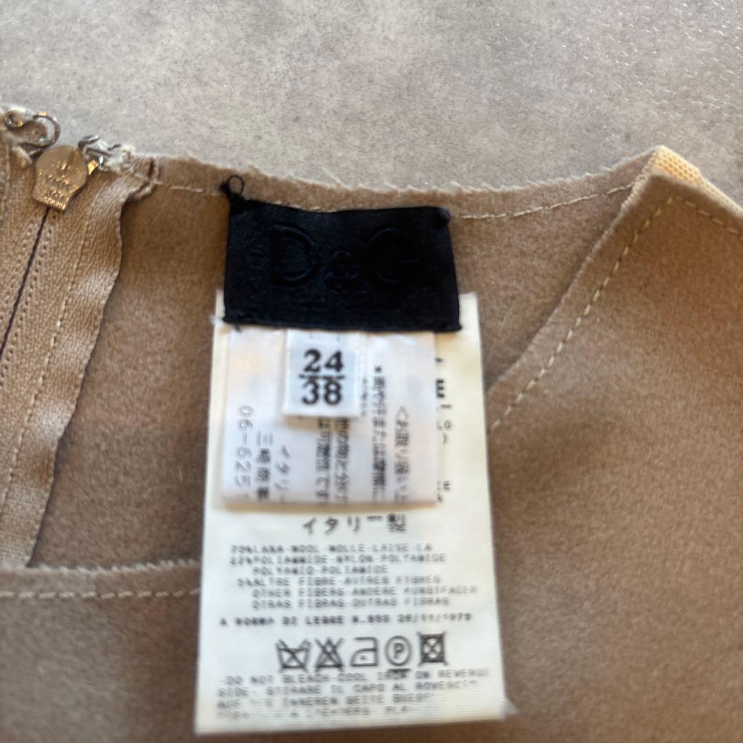 Dolce & Gabbana ノースリーブワンピース 38 ベージュ