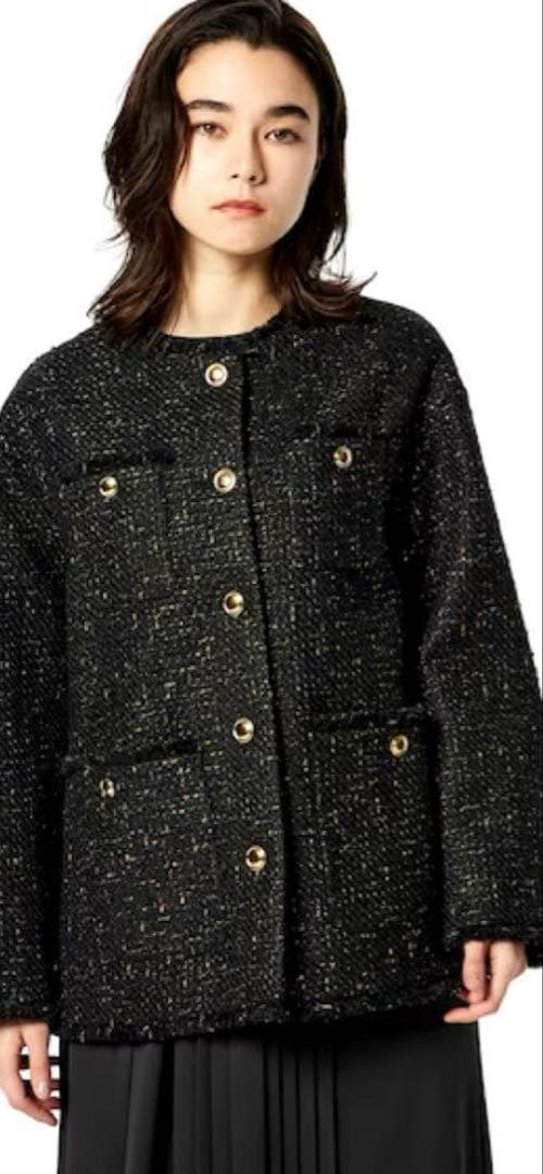 本日ラスト 美品定価25000円 PLSTツイードジャケットM