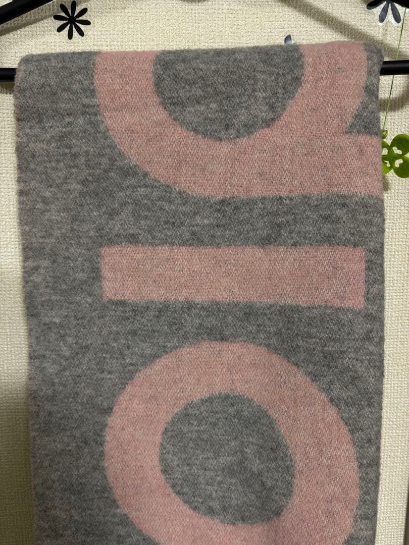 タイムセール‼️Acne Studios マフラー グレー/ピンク 220x50