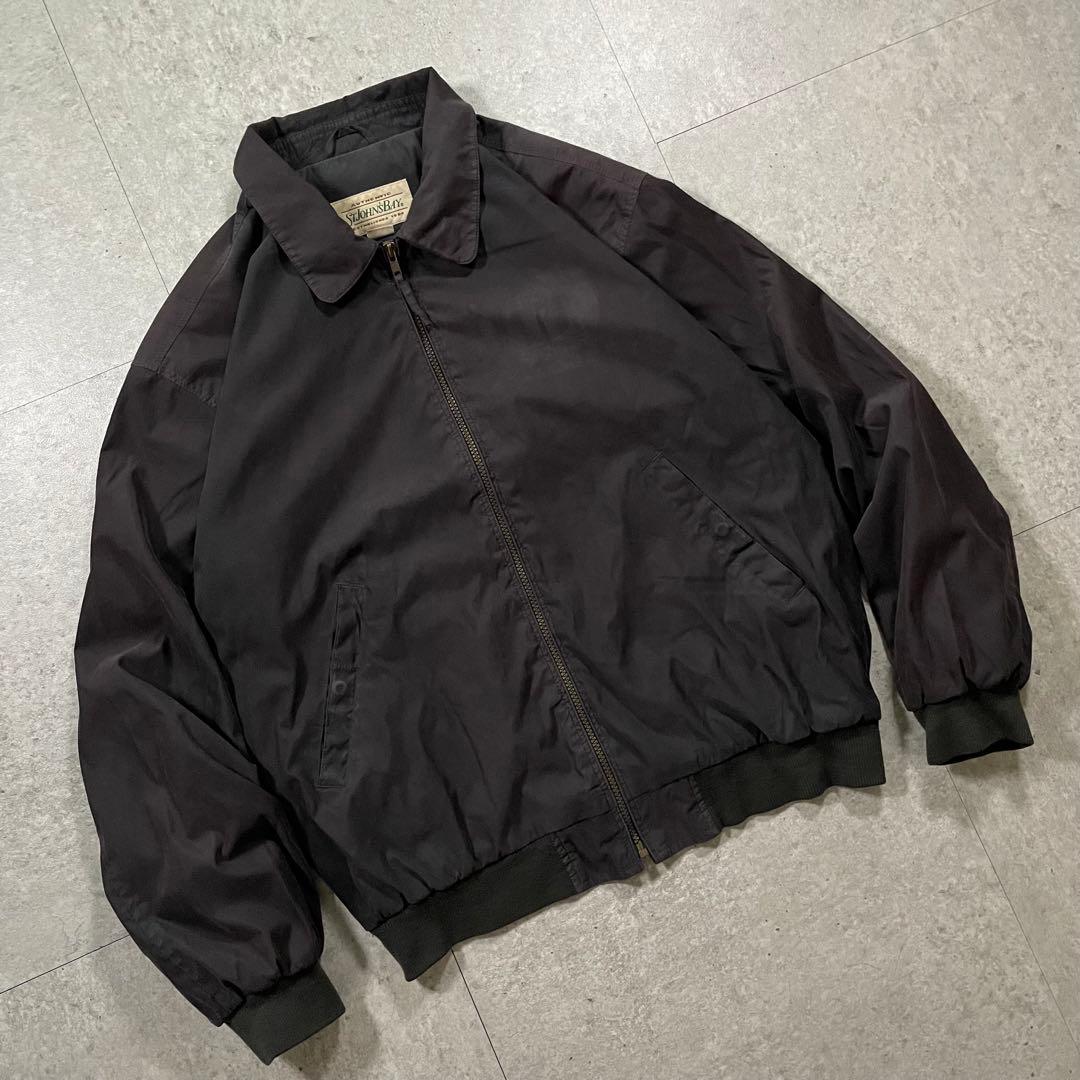 90s St. John’s BayスイングトップLダークブラウン短丈ビンテージ