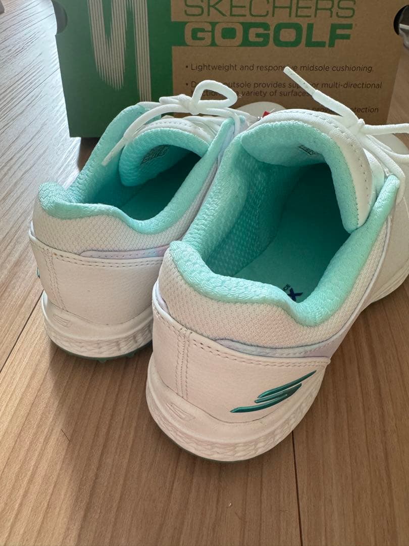 新品SKECHERS GO GOLF ゴルフシューズ ホワイト/ミント24cm
