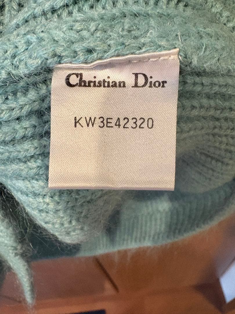 Christian Dior ミント　ケーブルニット M