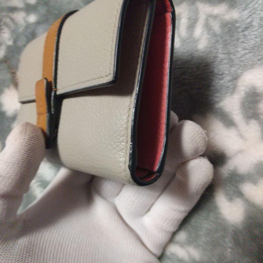 ロエベLOEWEバーティカルウォレット　スモール　グレージュ