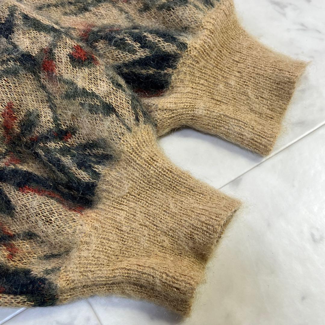AMERI♡3WAY NOSTALGIC RUG KNIT フラワー ジャガー