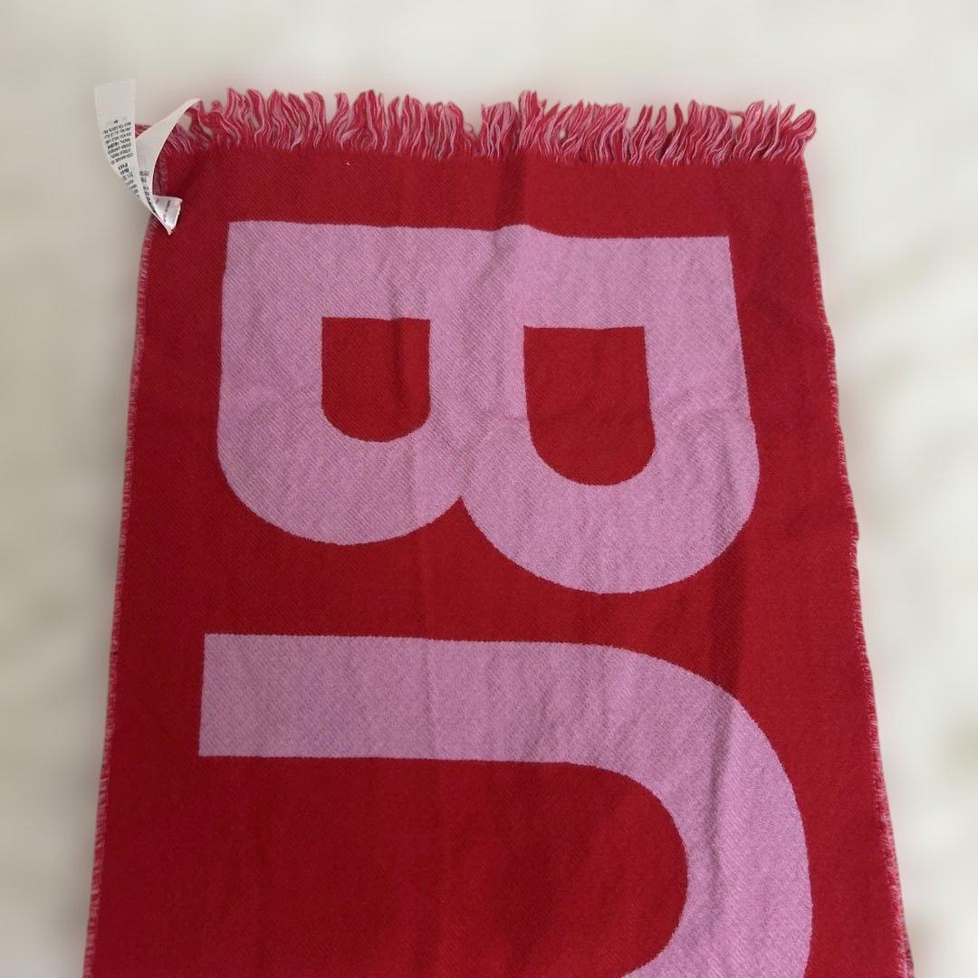 【美品】BURBERRY ロゴマフラー ウール バイカラー 現行タグ