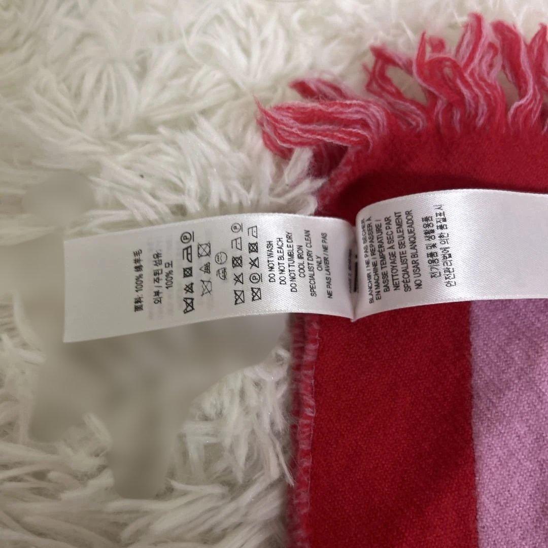 【美品】BURBERRY ロゴマフラー ウール バイカラー 現行タグ