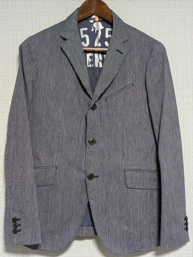 525 DENIM ストライプ テーラードジャケット 3点セット