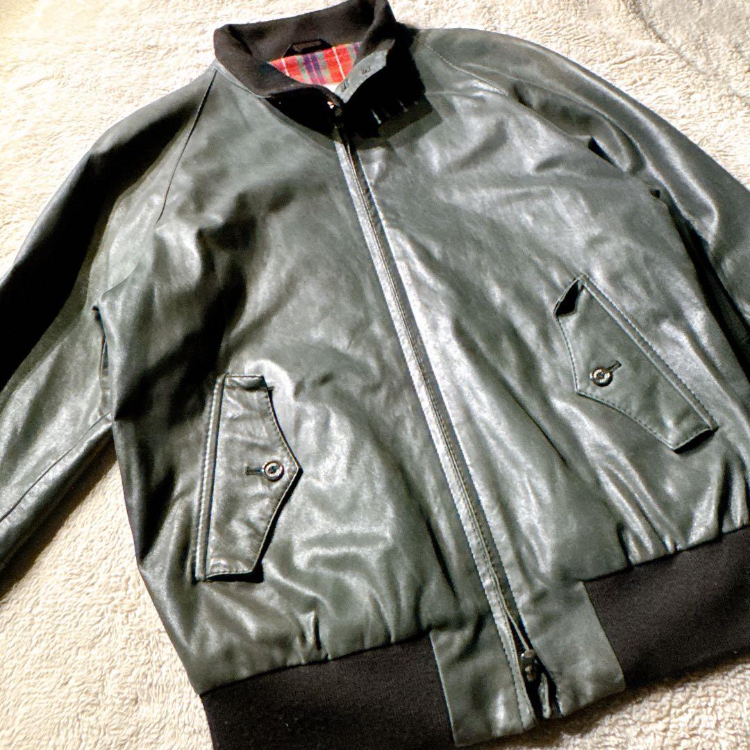BARACUTA G9 ハリントン 深緑 ラムレザー Mサイズ ダブルジップ