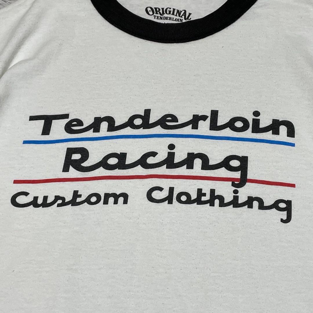 テンダーロイン　リンガーTシャツ　グラフィック　センタープリント　ホワイト　L