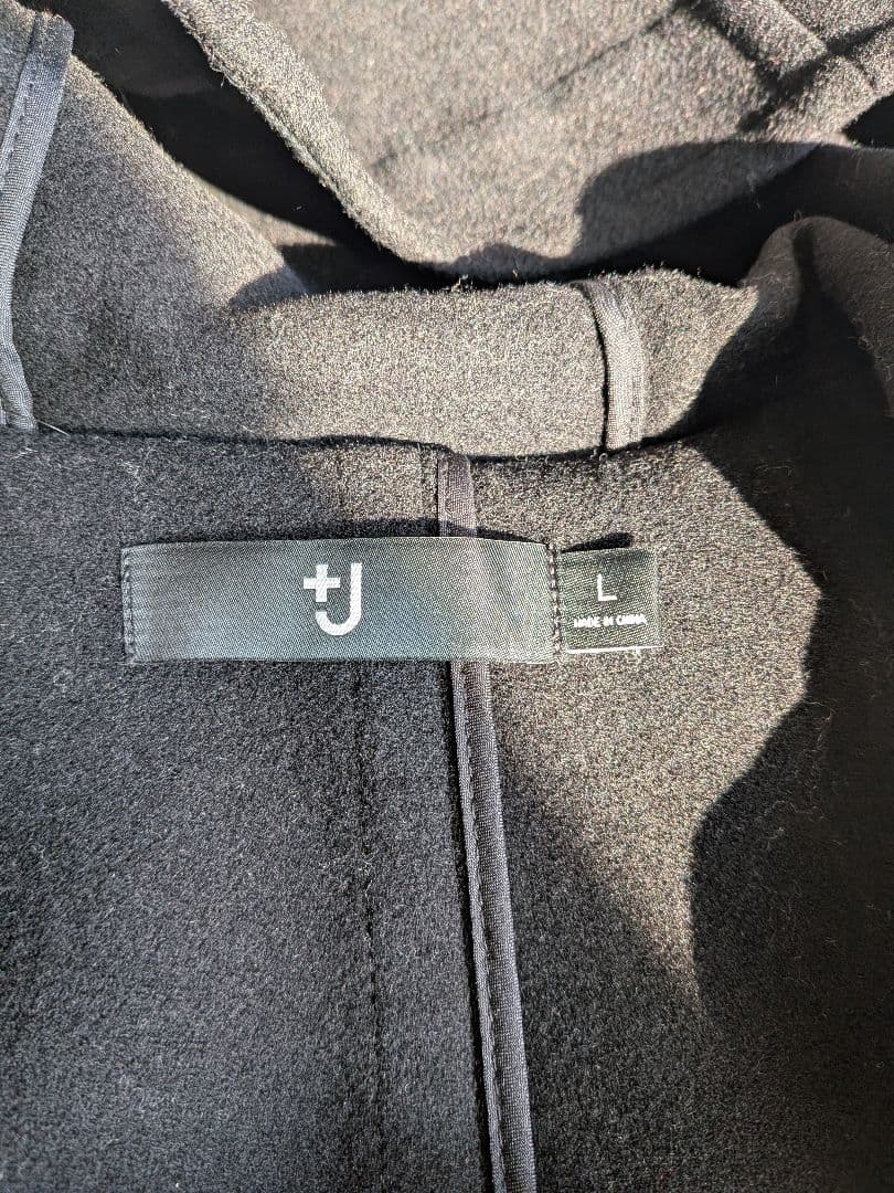 【UNIQLO ＋Jコラボ】ロングダッフルコート ウール100% ブラック