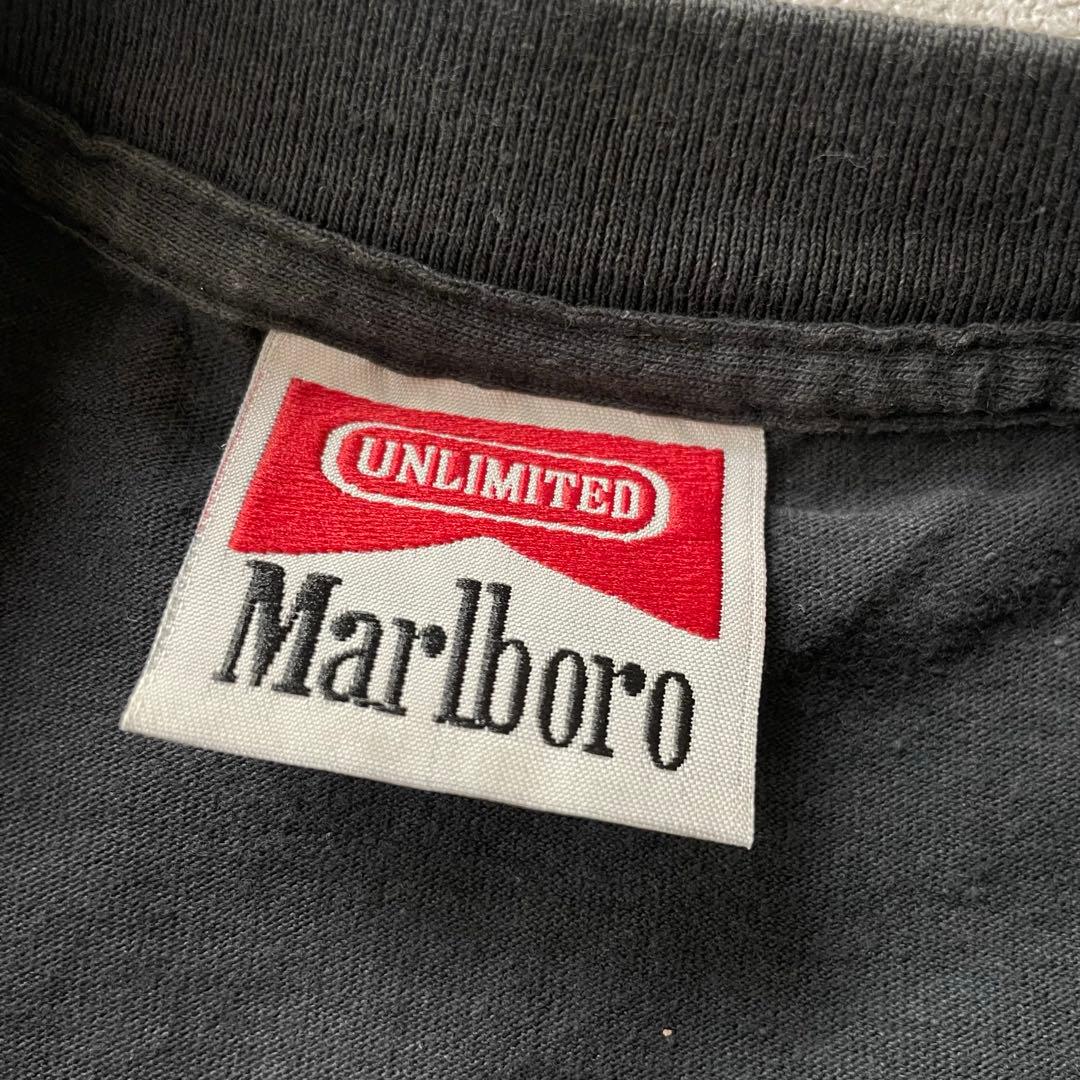 Marlboro Train Pocket Tee Fade L マルボロ 黒